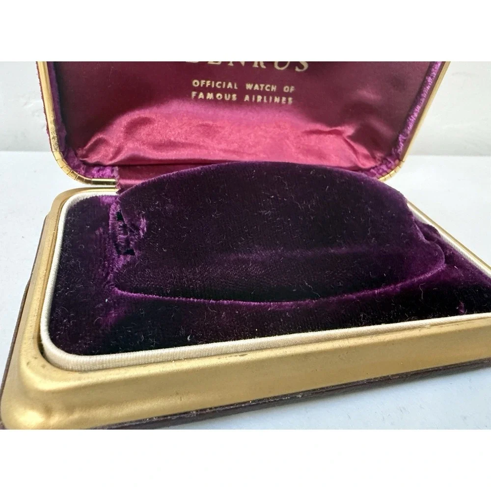 Vintages benrus Velvet clamshell watchbox official airlines Men gift displays